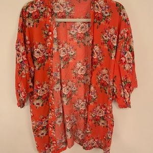 Boho flower kimono